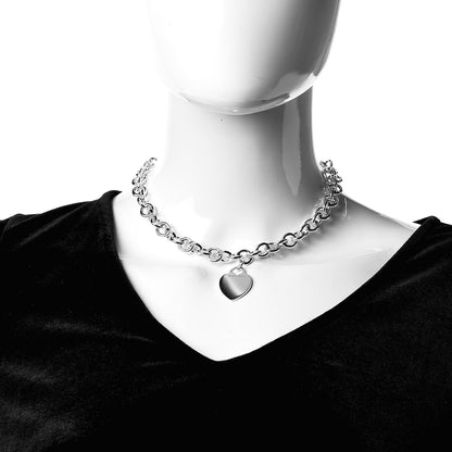 Tiffany Sterling Silver Heart Tag Necklace 2 of 5