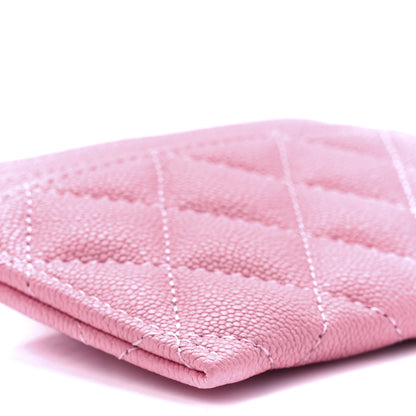 Chanel Caviar Quilted Boy Card Holder Pink 10 of 12