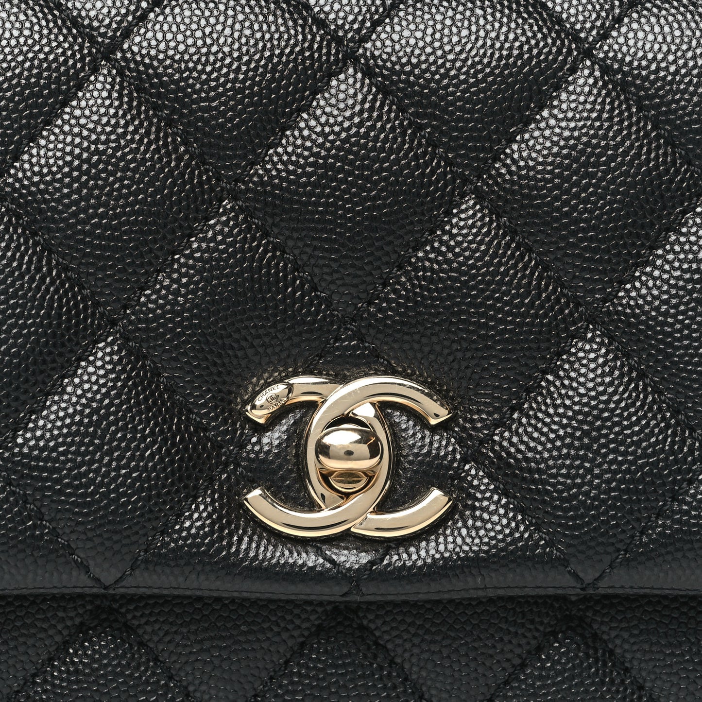 Caviar Quilted Extra Mini Coco Handle Flap Black