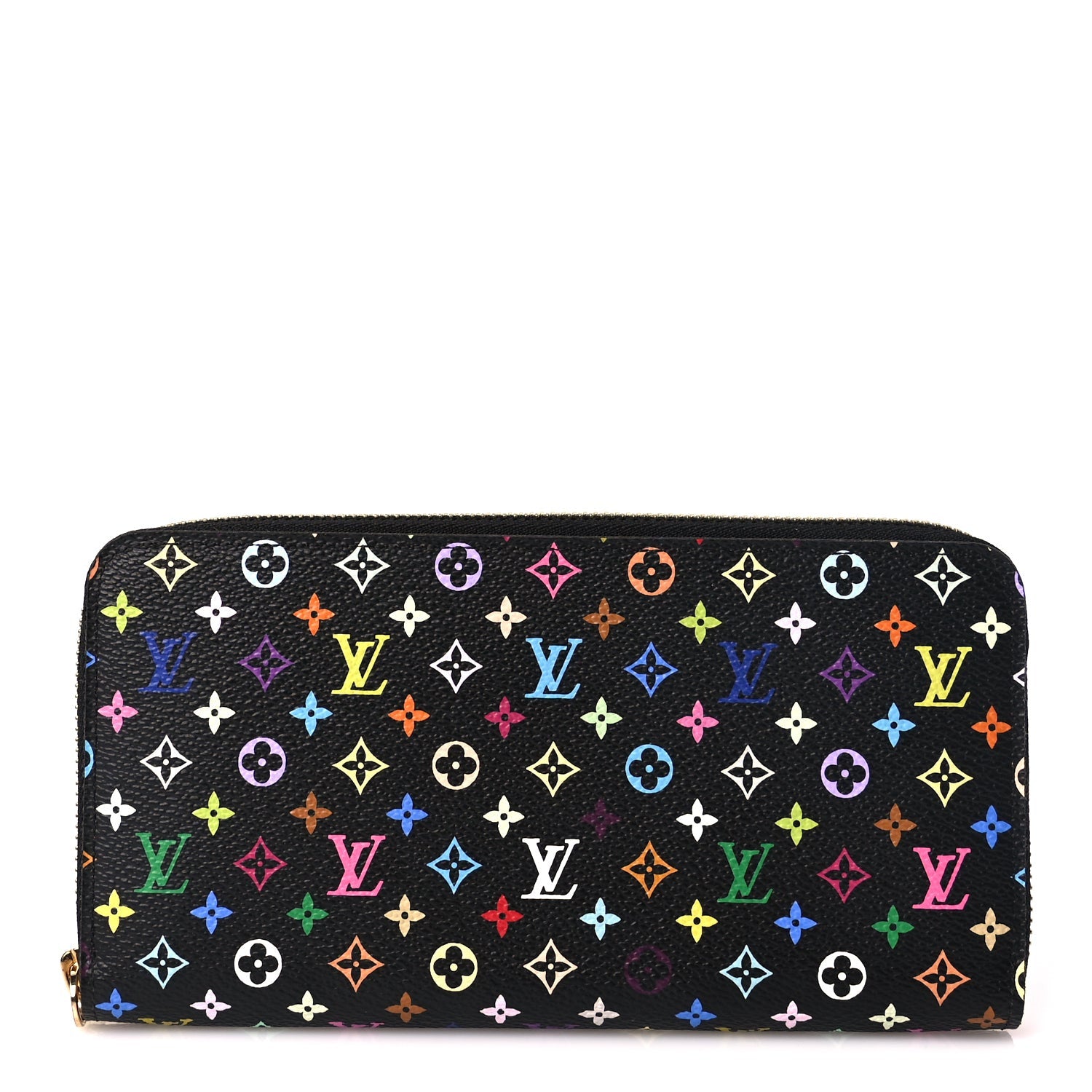 Louis Vuitton Monogram Multicolor Zippy Wallet Black Grenade 1 of 8