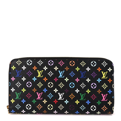 Louis Vuitton Monogram Multicolor Zippy Wallet Black Grenade 1 of 8