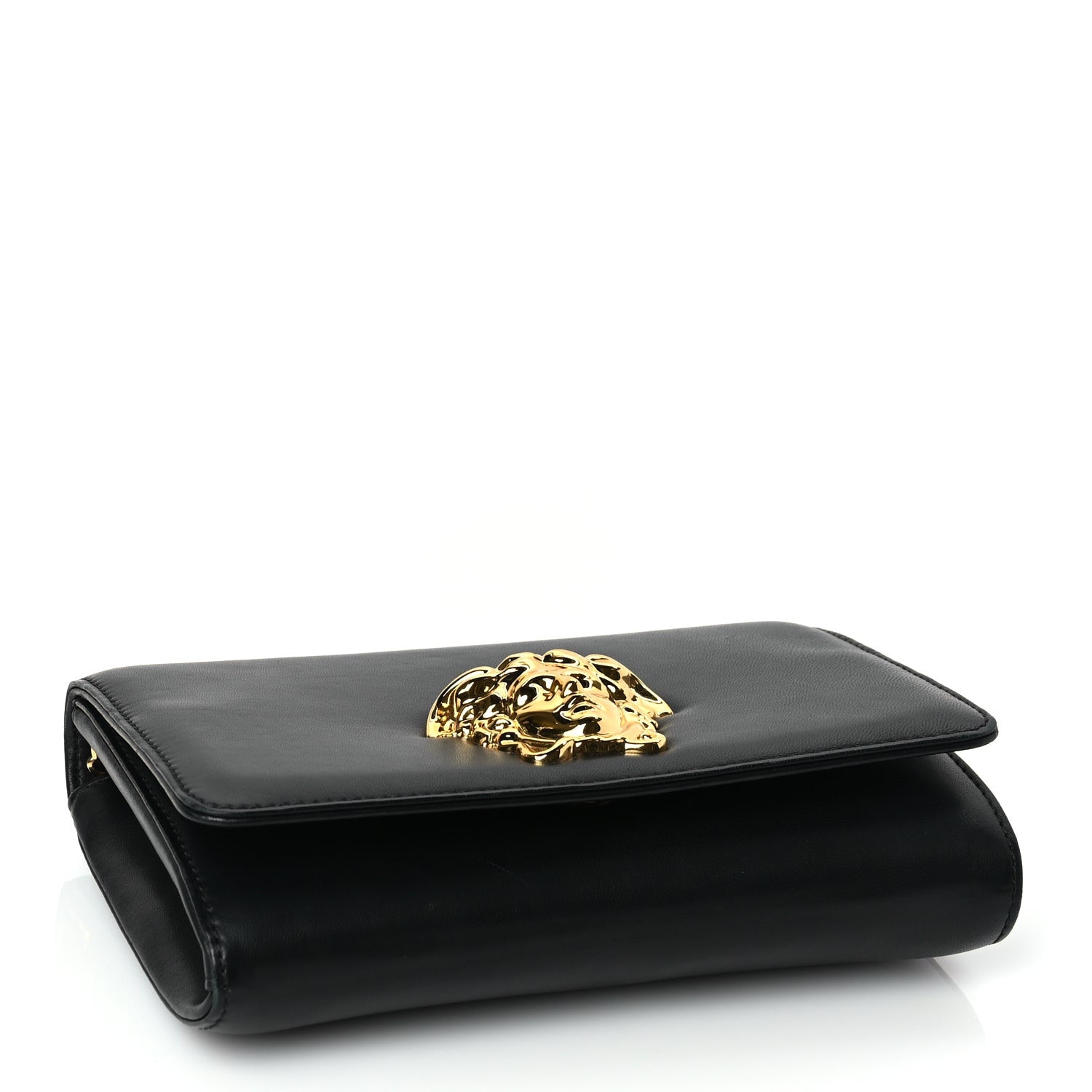 Versace Vitello Palazzo Medusa Evening Clutch Black 3 of 6