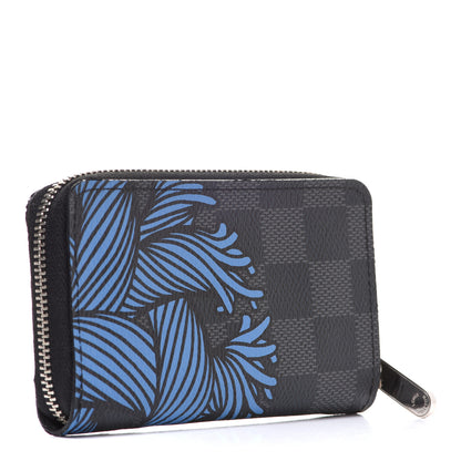 Louis Vuitton Damier Graphite Rope Zippy Coin Purse Blue 3 of 13