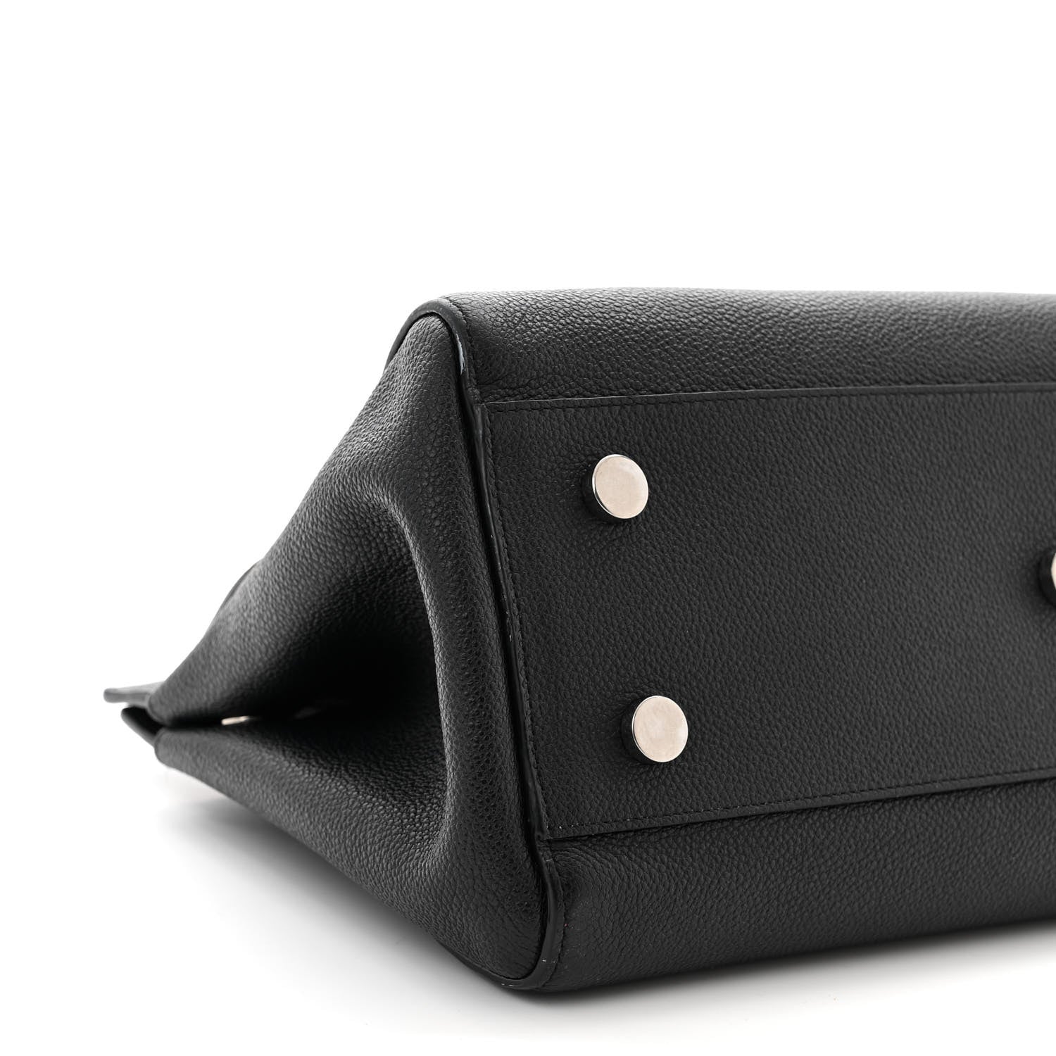 Saint Laurent Grained Calfskin Small Cabas Rive Gauche Black 9 of 10