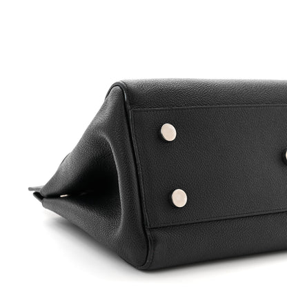 Saint Laurent Grained Calfskin Small Cabas Rive Gauche Black 9 of 10