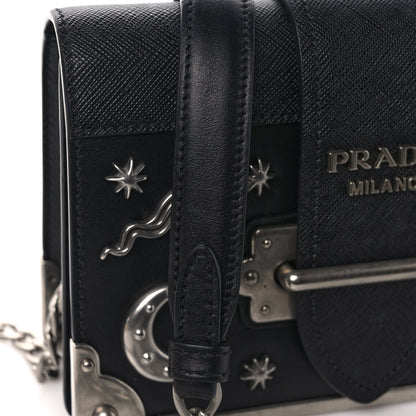 Prada City Calf Saffiano Cahier Astrology Bag Black 13 of 13