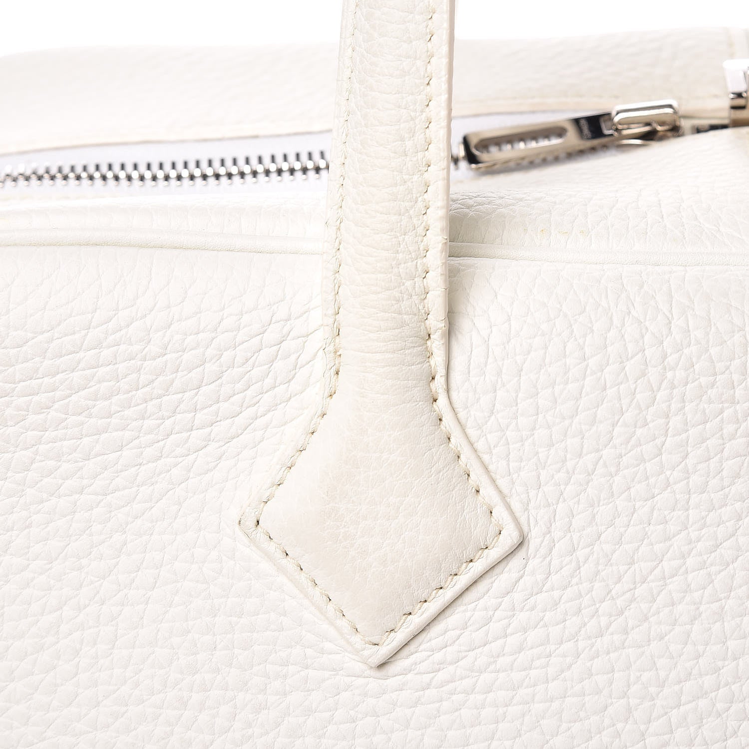 Hermes Taurillon Clemence Victoria II 35 White 10 of 19