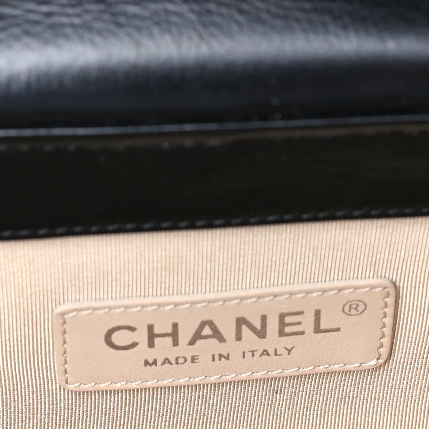 Glazed Calfskin Raffia Vanity Case Bag  Black Beige