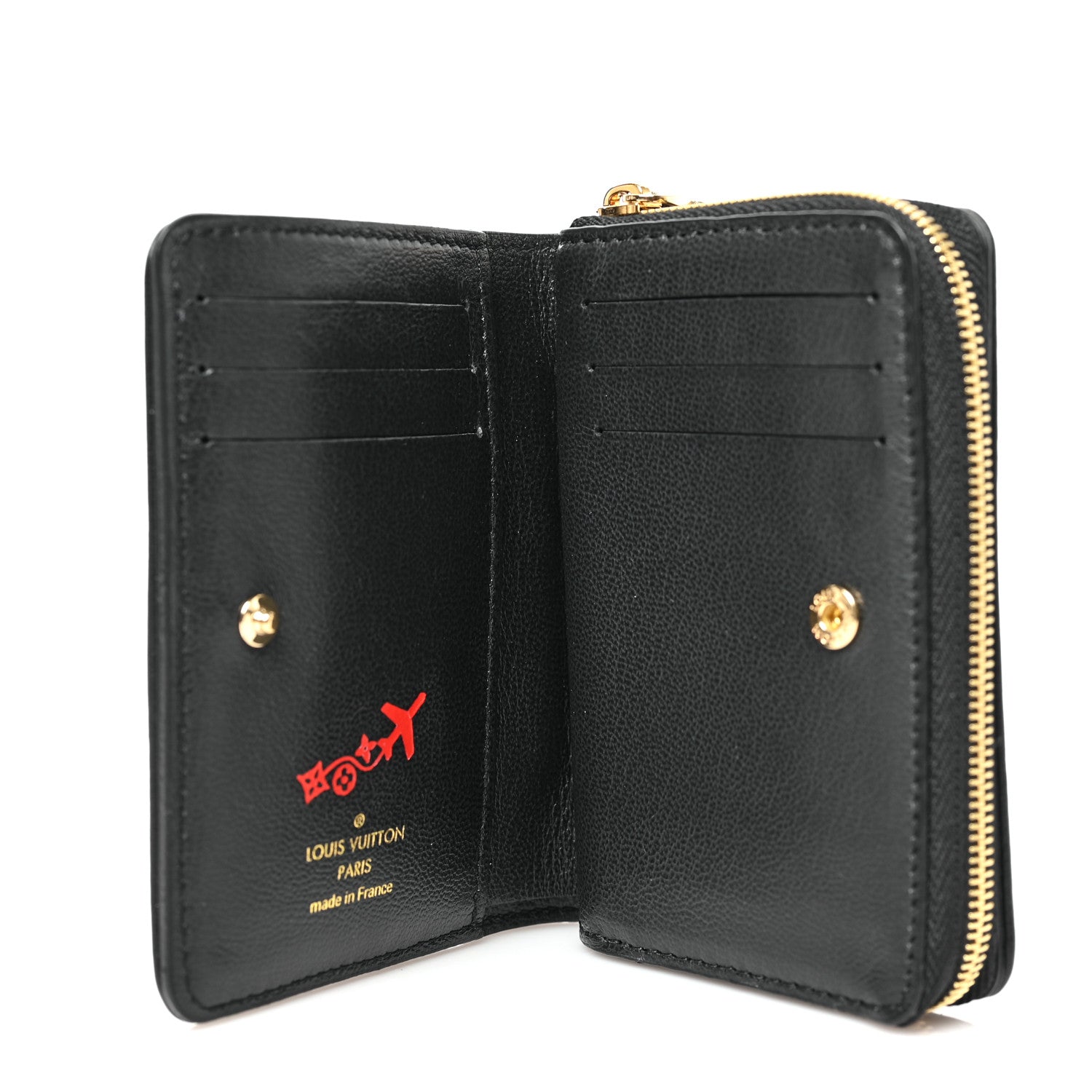 Louis Vuitton Lambskin Embossed Monogram Lou Coussin Wallet Black 6 of 7