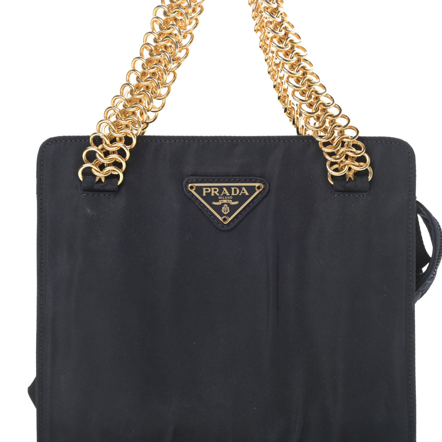 Prada Tessuto Nylon Chain Bag Black 8 of 11