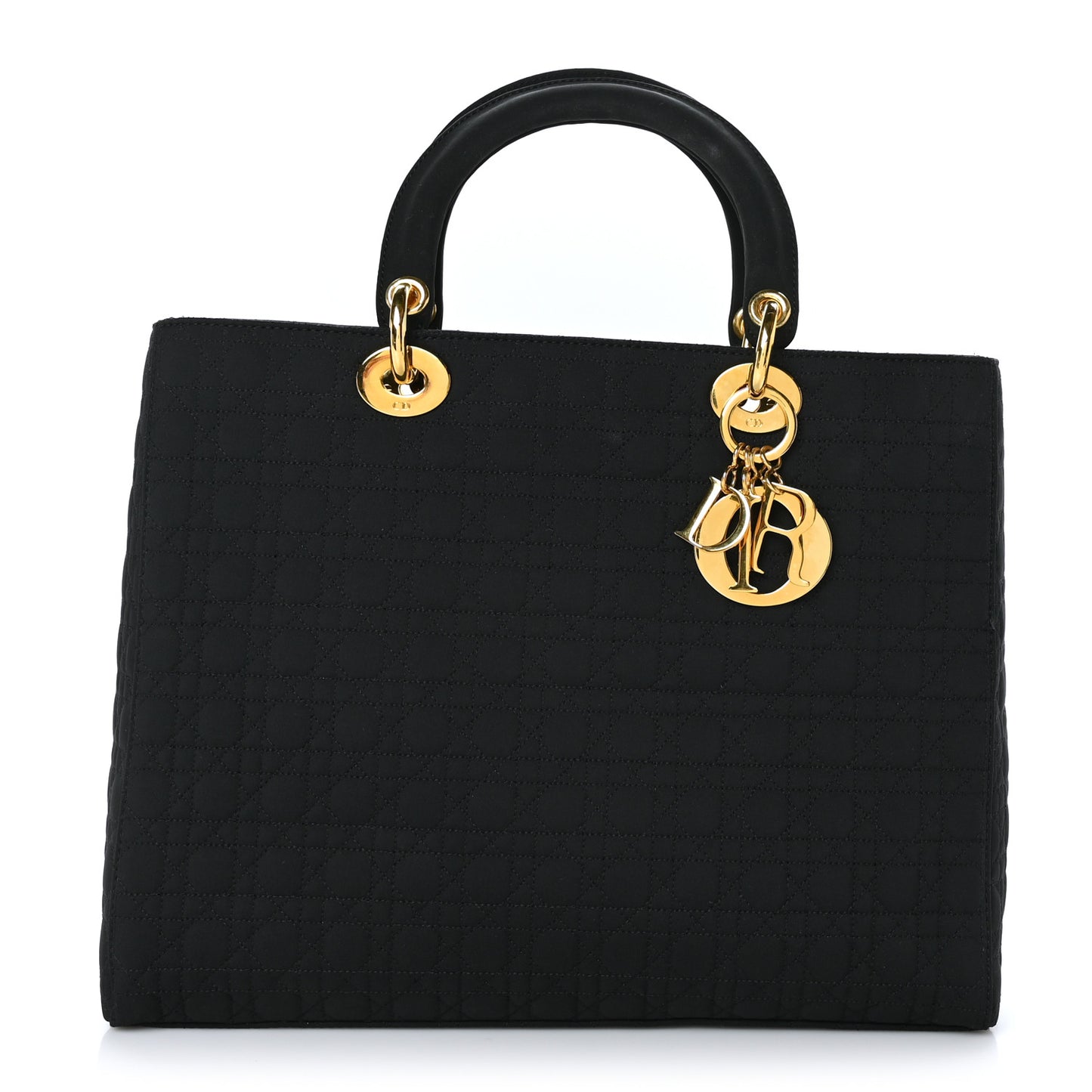 Nylon Cannage Large Lady Dior Black