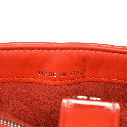 Chanel Patent Quilted Mini Phone Holder Clutch Red 7 of 8