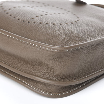 Hermes Taurillon Clemence Evelyne III PM Etoupe 10 of 12