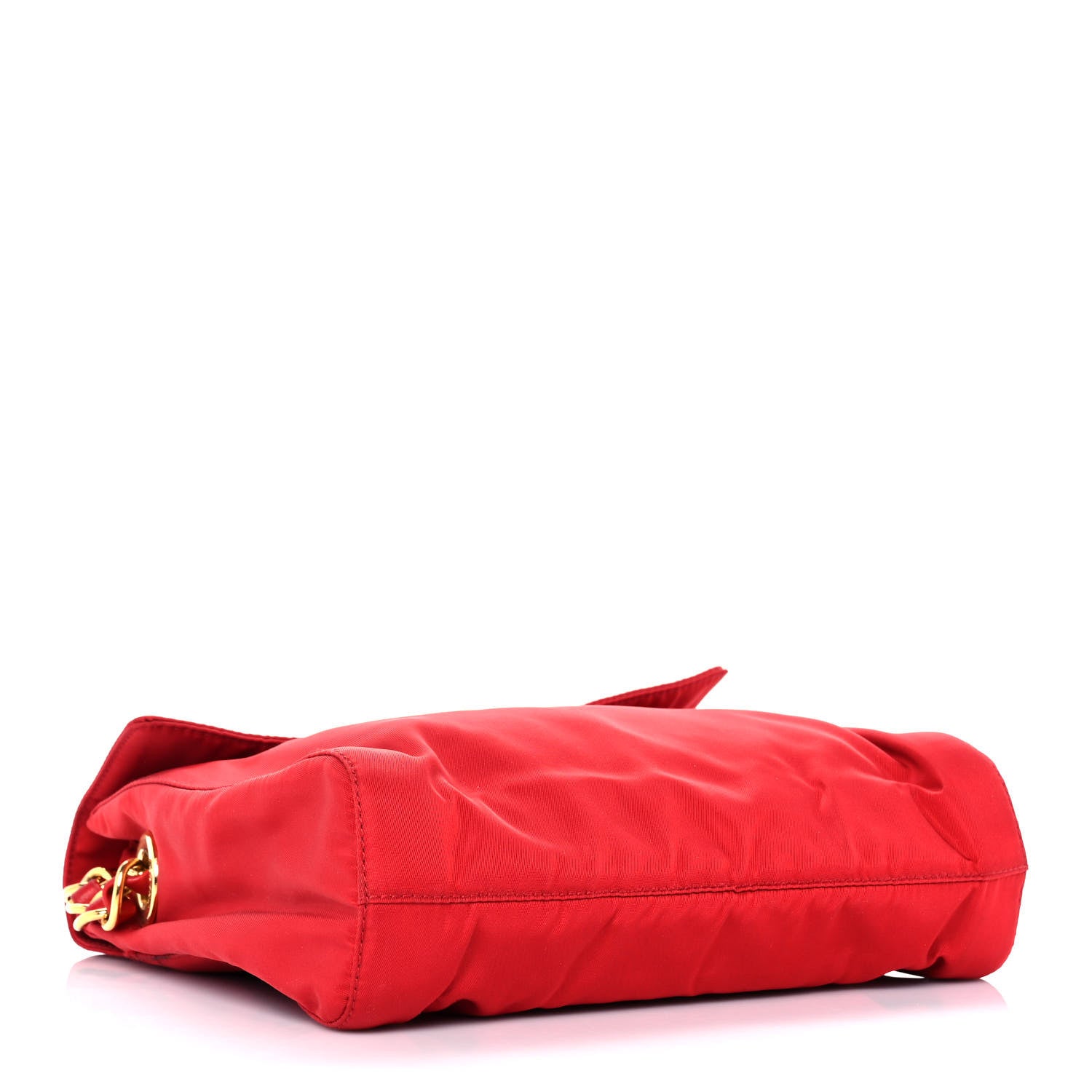 Prada Tessuto Nylon Chain Shoulder Bag Rosso 3 of 8