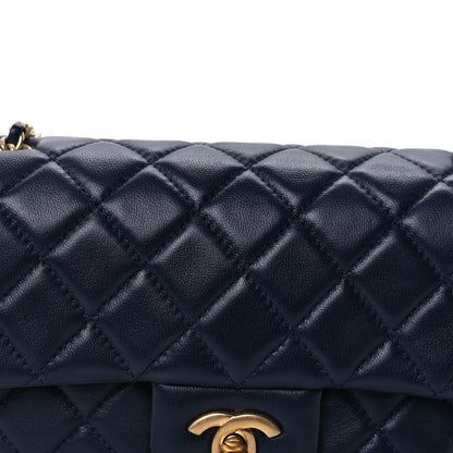 Chanel Lambskin Quilted Mini Rectangular Pearl Crush Flap Navy 6 of 8
