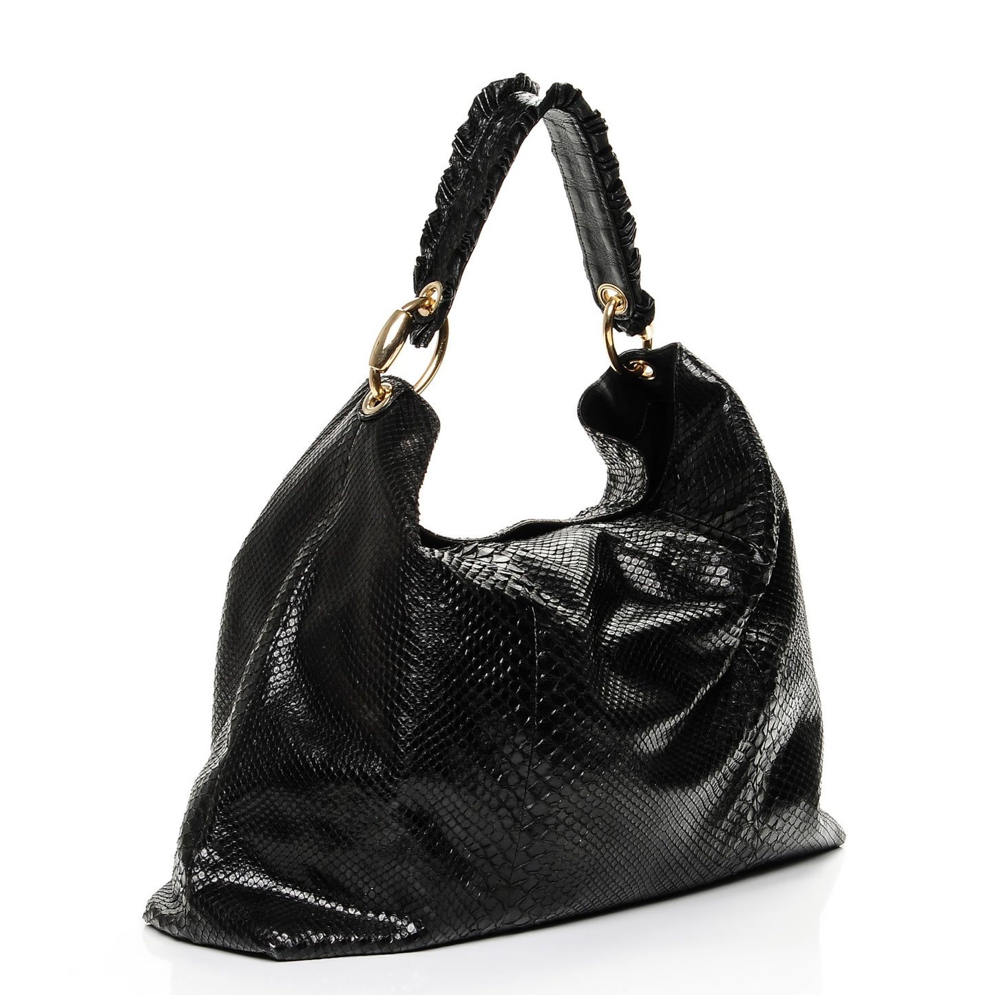 Python Large Sabrina Hobo Black