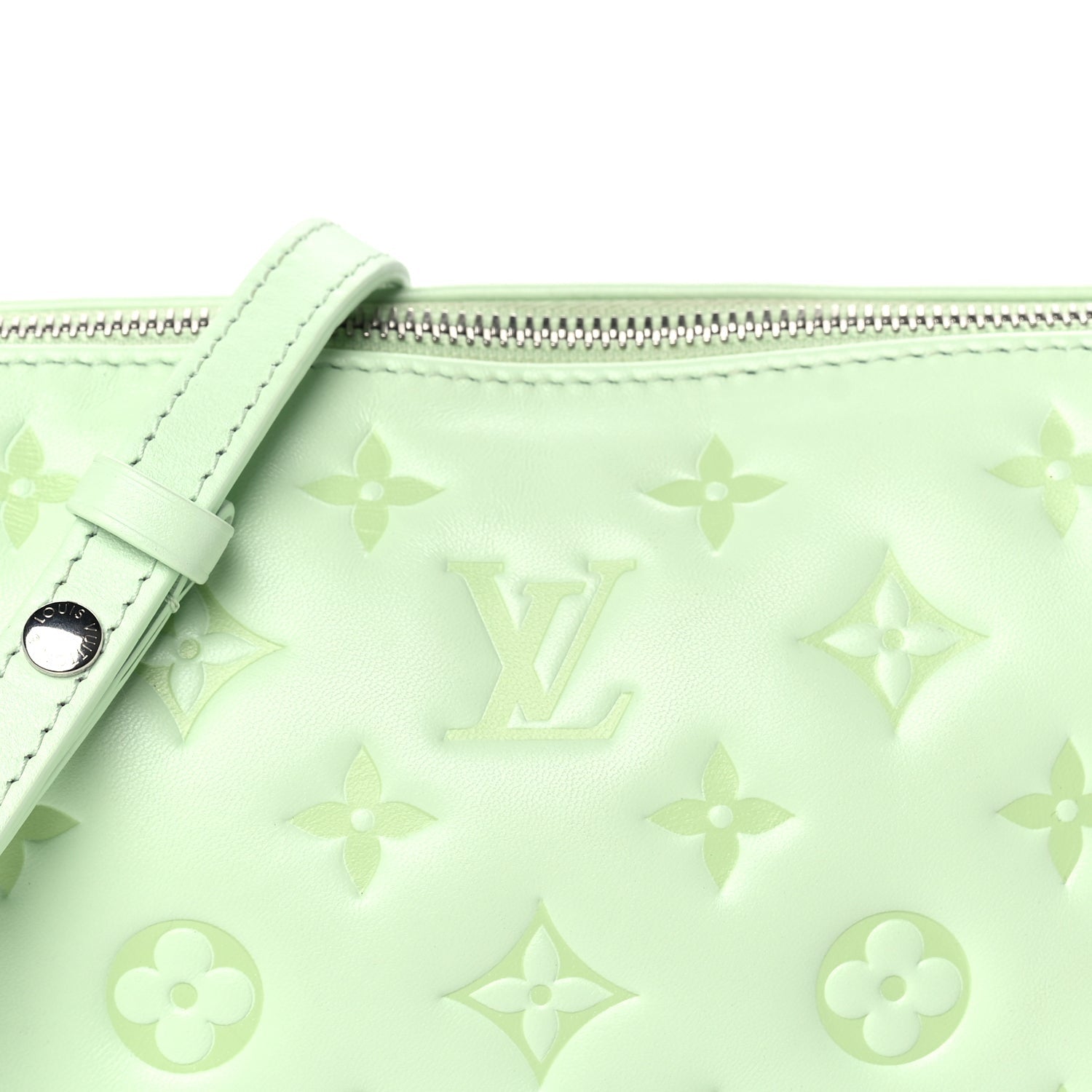 Louis Vuitton Lambskin Embossed Monogram Coussin BB Green 6 of 8