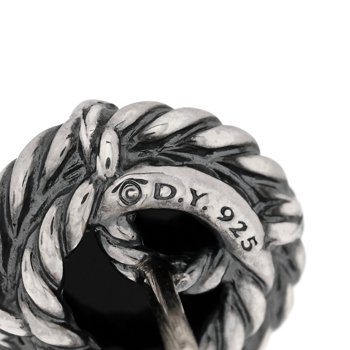 Sterling Silver Black Onyx 8mm Chatelaine Earrings