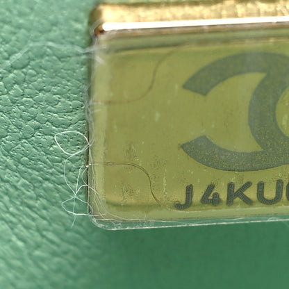 Chanel Lambskin Quilted Mini Top Handle Rectangular Flap Lilac Light Green 7 of 11