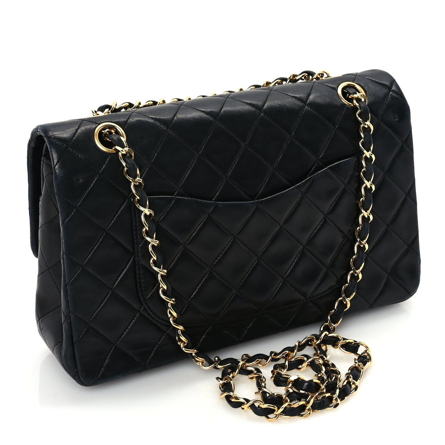 Chanel Lambskin Quilted Medium Double Flap Black 2 of 9