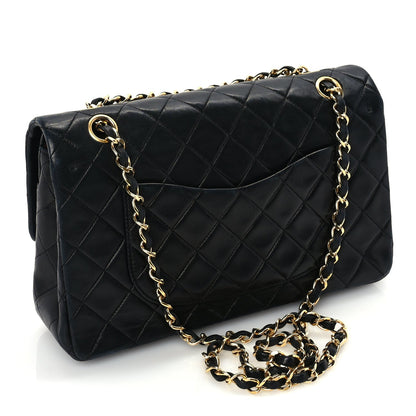 Chanel Lambskin Quilted Medium Double Flap Black 2 of 9