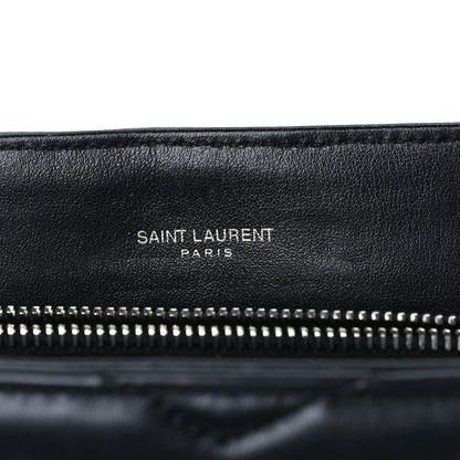 Saint Laurent Calfskin Y Quilted Monogram Medium Loulou Chain Satchel Black 4 of 7
