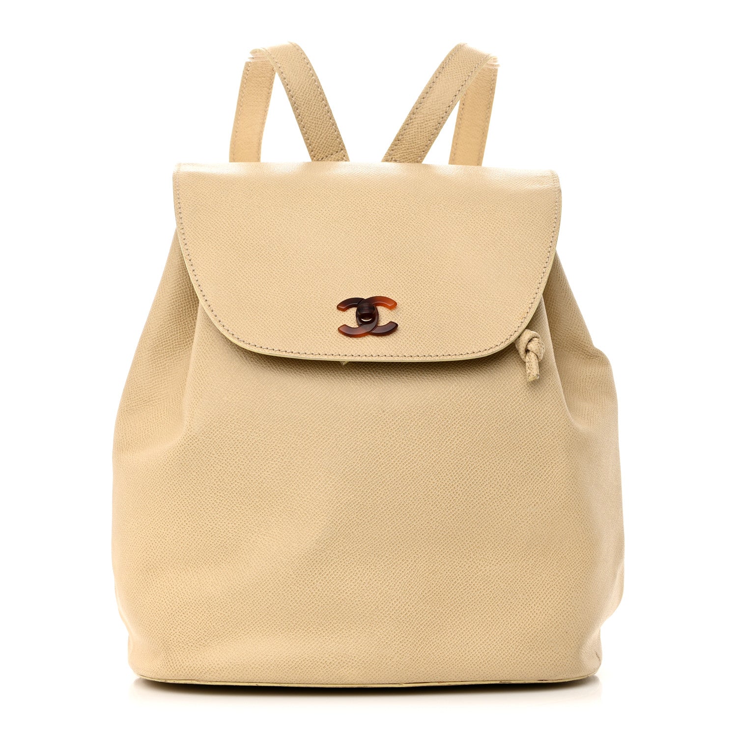 Chanel Caviar Tortoise CC Backpack Beige 1 of 19