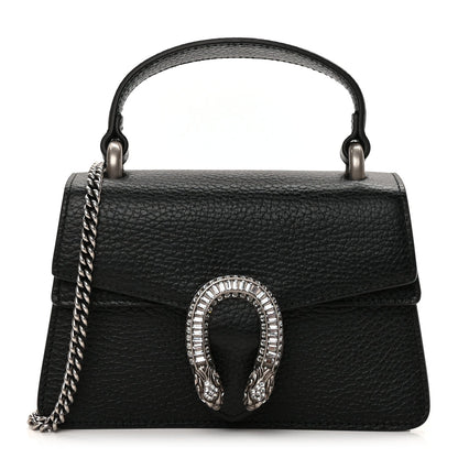 Gucci Dollar Calfskin Crystal Mini Dionysus Top Handle Bag Black Crystal 1 of 8