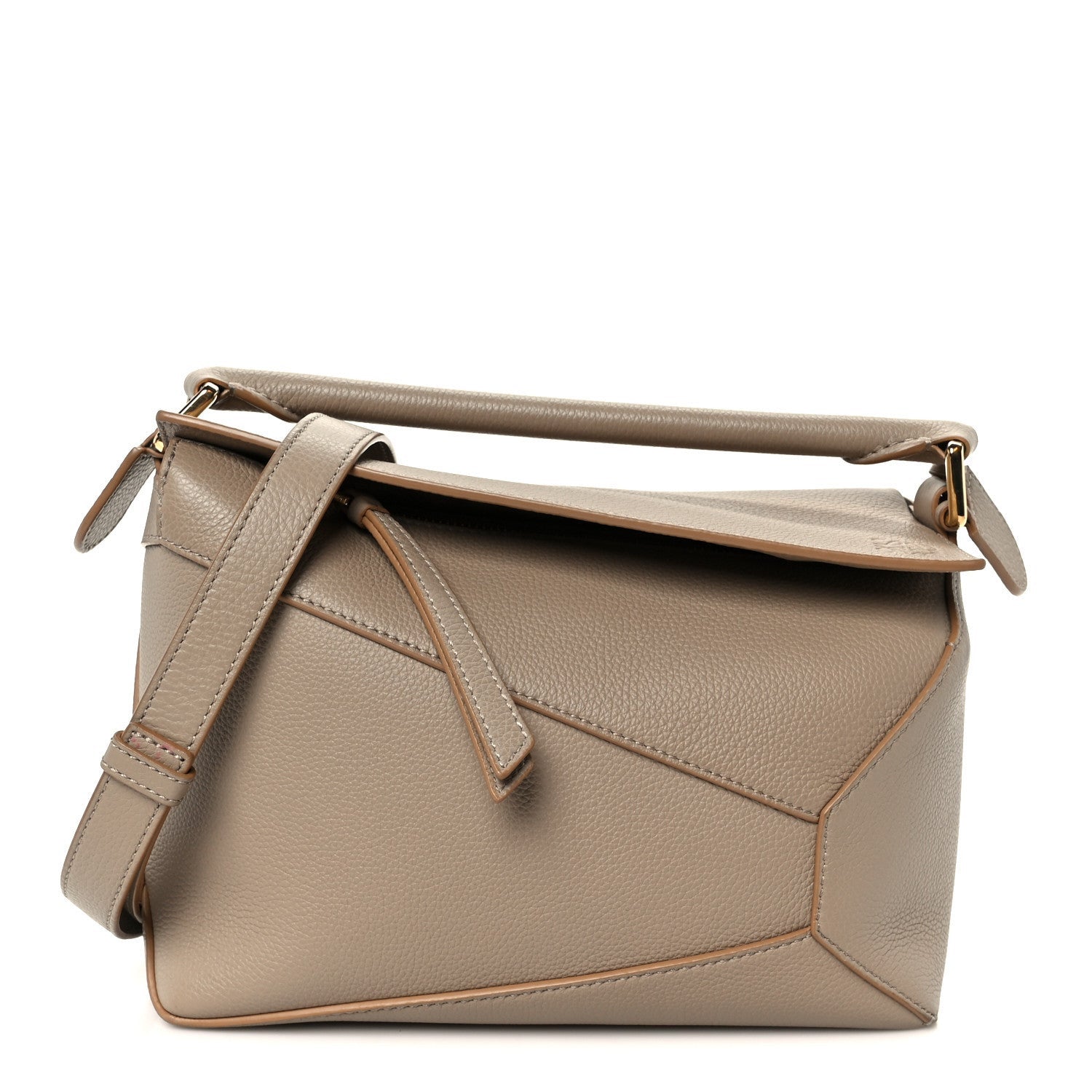Loewe Grained Calfskin Small Puzzle Edge Bag Sand 1 of 1