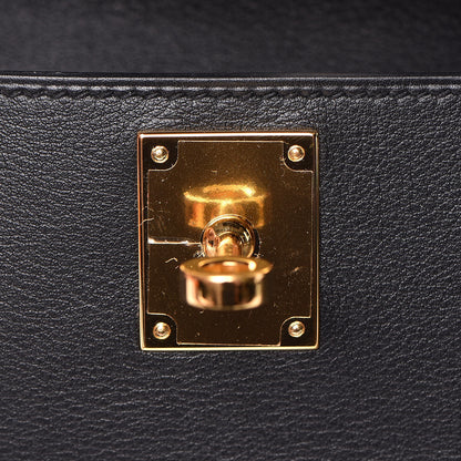 Hermes Swift Kelly Cut Clutch Pochette Black 25 of 28