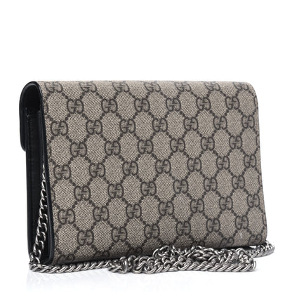 Gucci GG Supreme Monogram Mini Dionysus Chain Wallet Beige Black 2 of 5