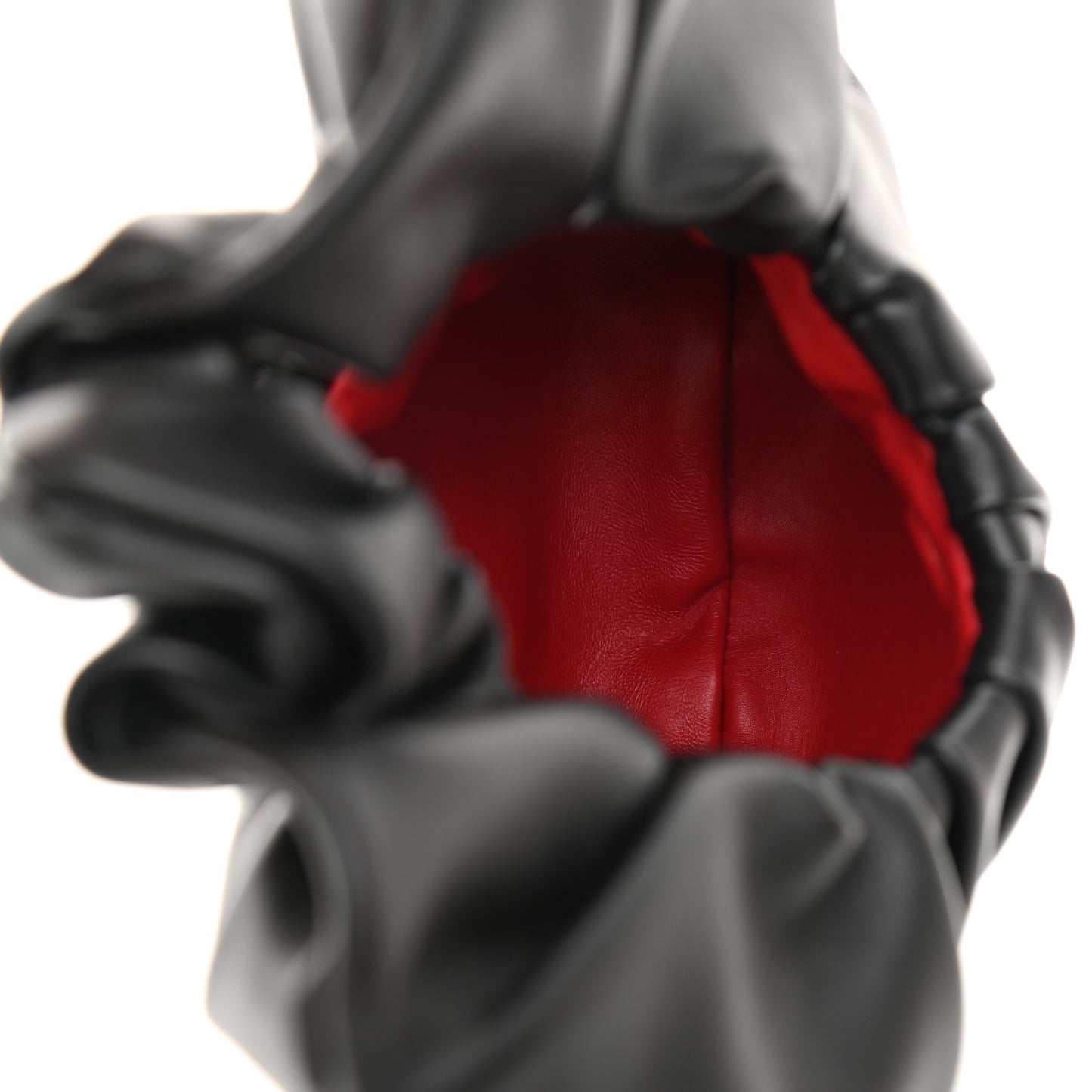 Lambskin Mini Scrunchie Bag Black