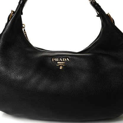 Prada Vitello Daino Hobo Black 8 of 10