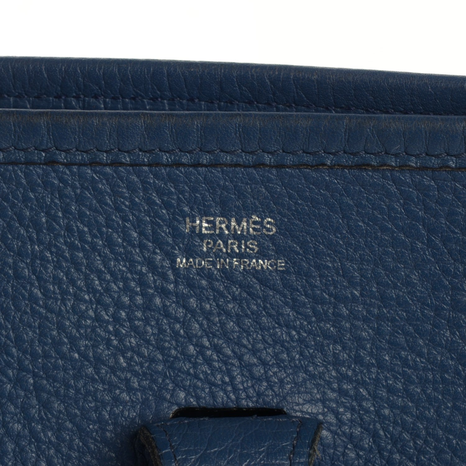 Hermes Taurillon Clemence Evelyne II PM Brighton Bleu 6 of 11