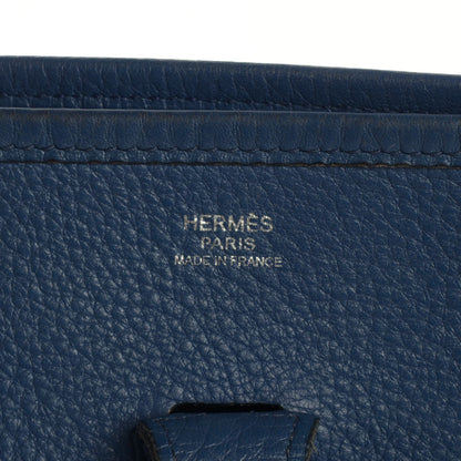 Hermes Taurillon Clemence Evelyne II PM Brighton Bleu 6 of 11