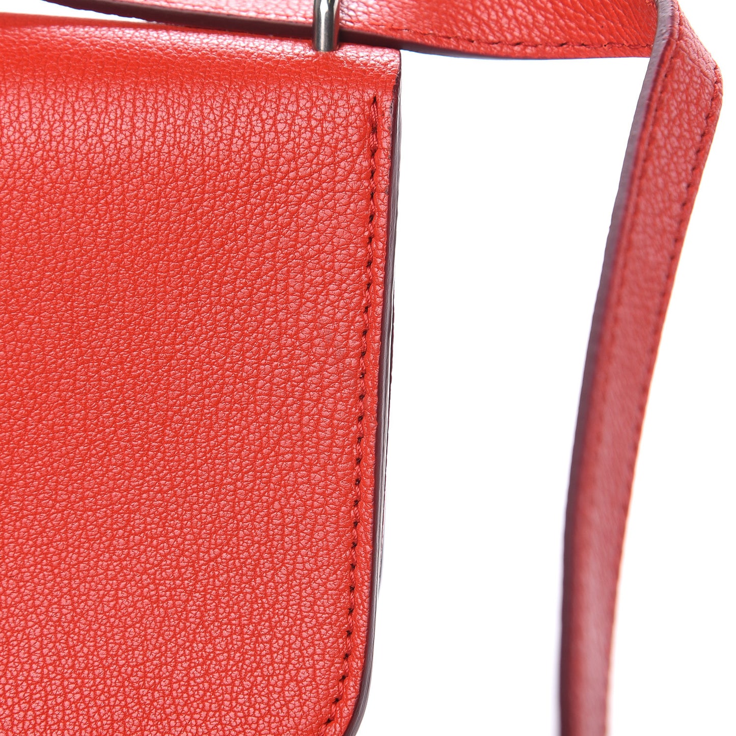 Goatskin Mini D-Ring Bag Bright Red