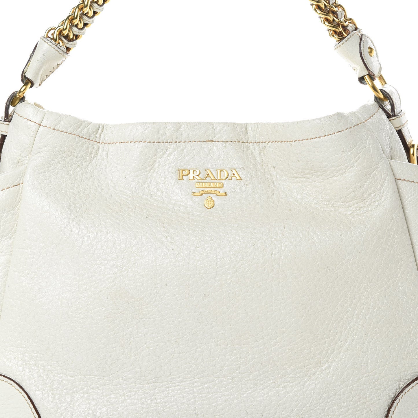 Cervo Lux Chain Shoulder Bag Talco