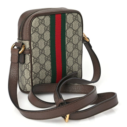 Gucci GG Supreme Monogram Web Mini Ophidia Messenger Brown 6 of 19