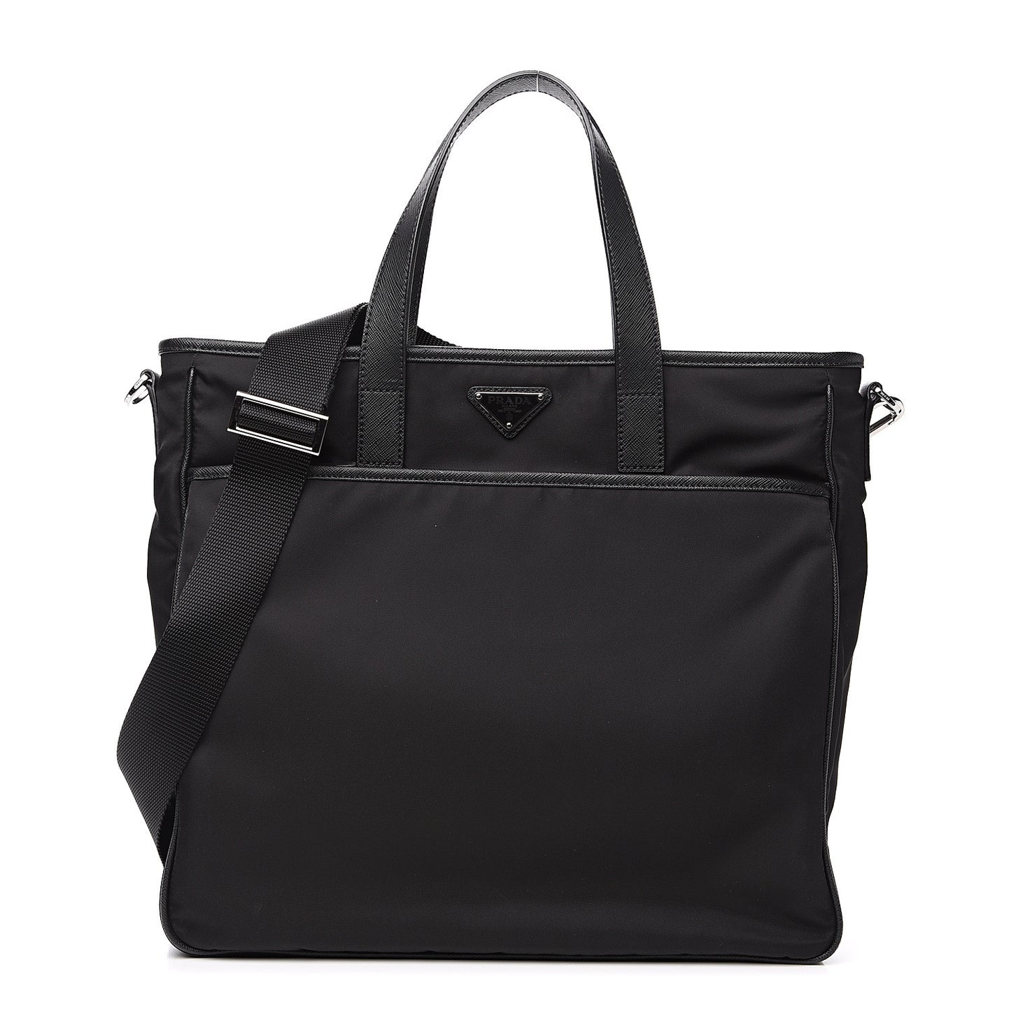 Tessuto Nylon Saffiano Tote Black
