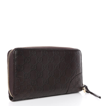 Gucci Guccissima Signature Microguccissima Bree Zip Around Wallet Chocolate 2 of 8