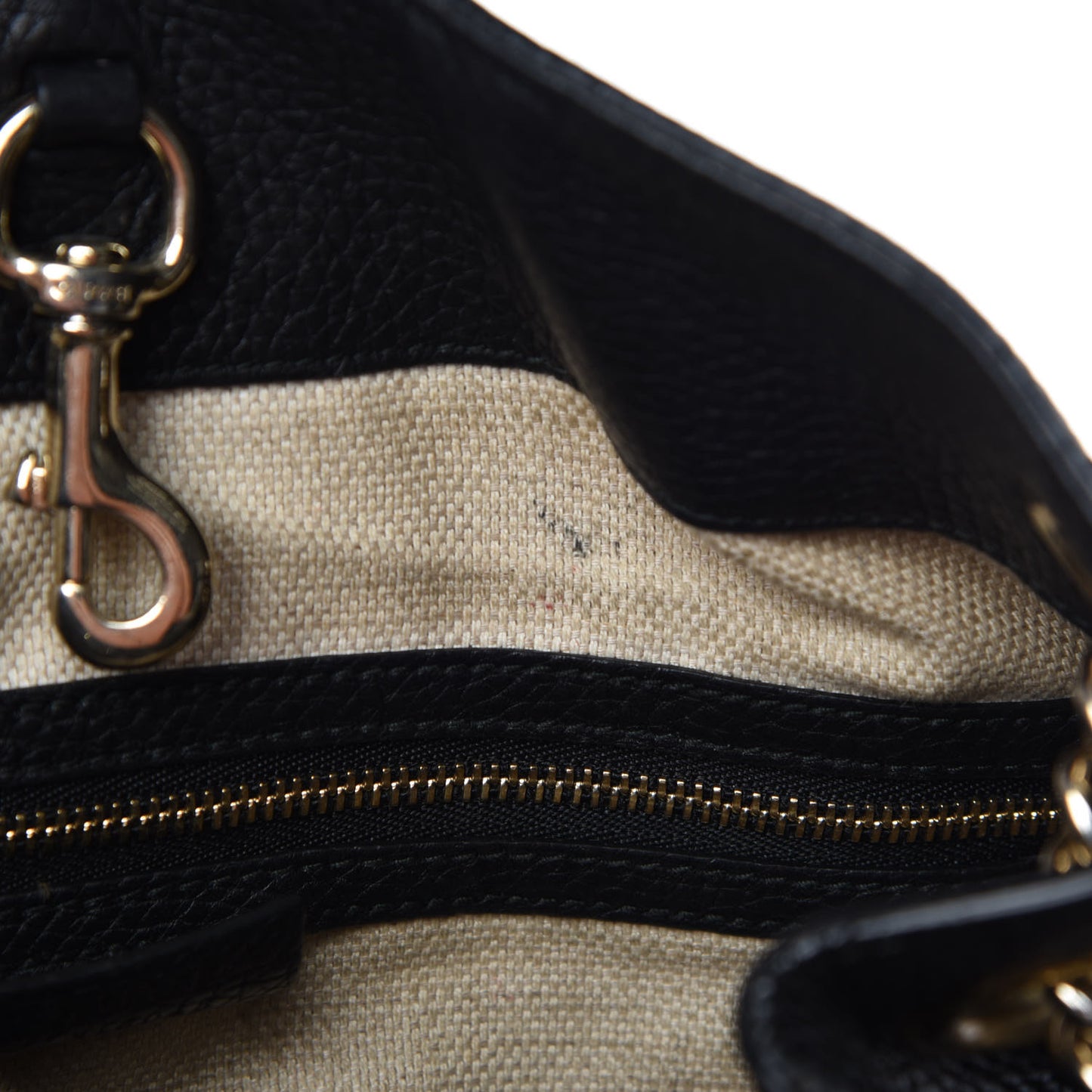 Pebbled Calfskin Medium Soho Chain Shoulder Bag Black