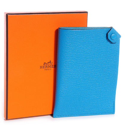 Hermes Chevre Mysore Tarmac Passport Holder PM Turquoise 7 of 7