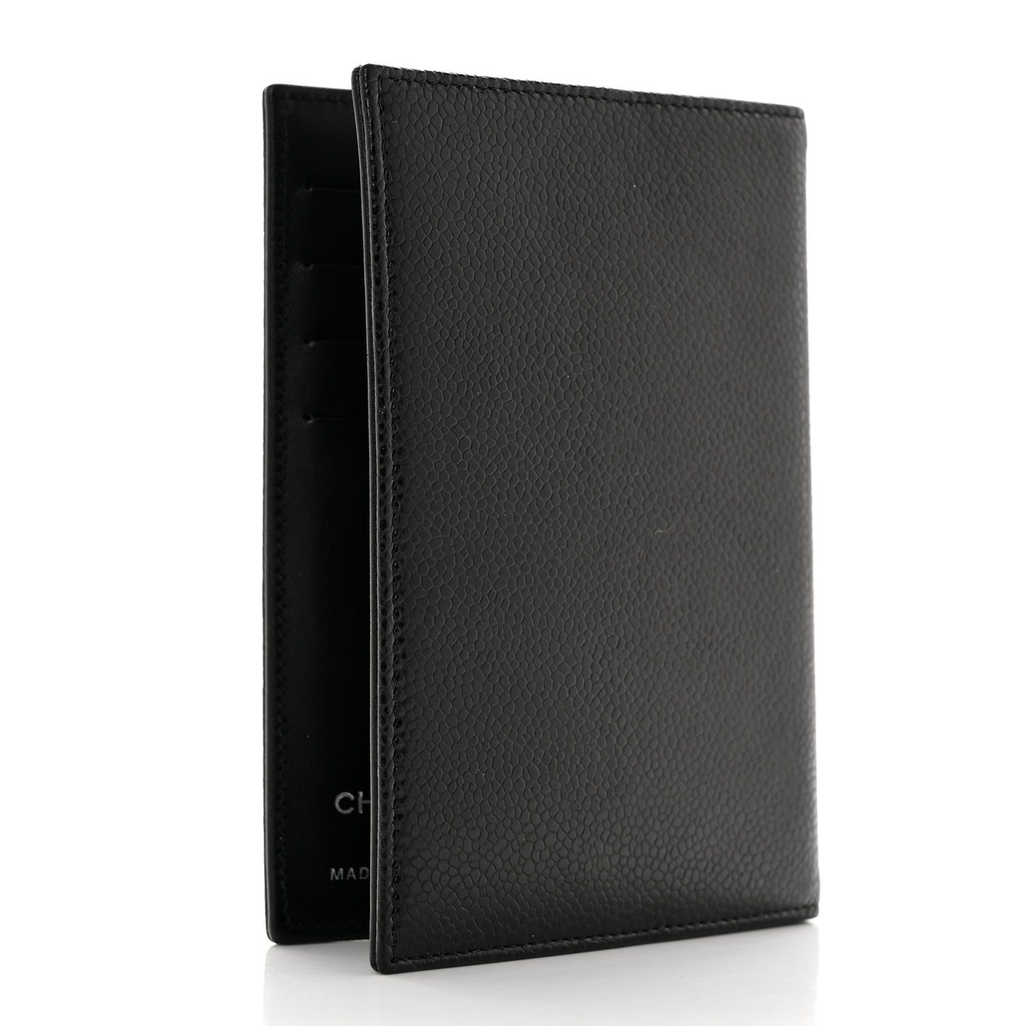 Caviar Timeless Passport Holder Black