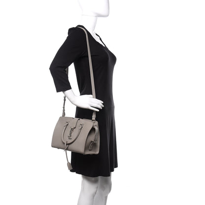 Saint Laurent Calfskin Monogram Baby Cabas Fog 2 of 14