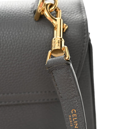 Celine Grained Calfskin Small 16 Top Handle Bag Medium Grey 15 of 15