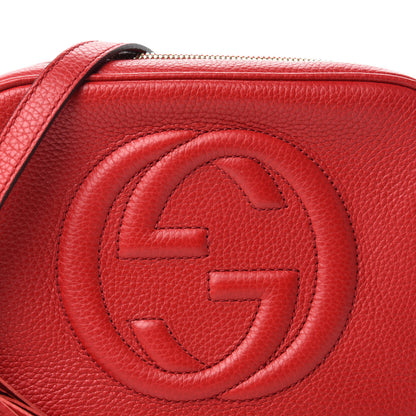Gucci Pebbled Calfskin Small Soho Disco Bag Tabasco Red 10 of 11
