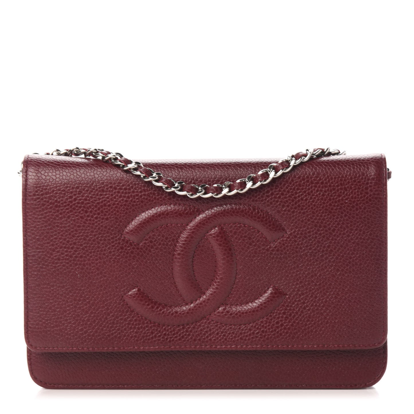 Caviar Timeless CC Wallet on Chain WOC Dark Red