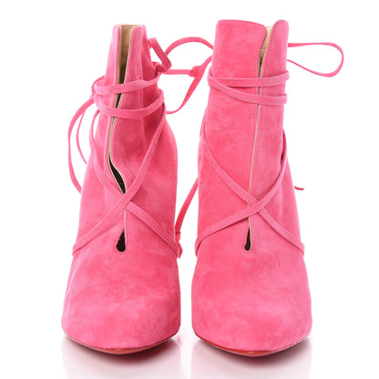 Christian Louboutin Suede S.I.T. Rain 100 Ankle Boots 39.5 Darling 2 of 10