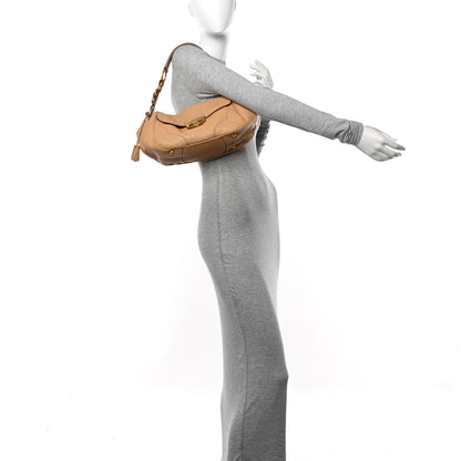 Prada Vitello Daino Flap Shoulder Bag Sughero 2 of 12