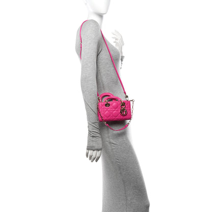 Christian Dior Lambskin Cannage Micro Lady D-Joy Rani Pink 2 of 16